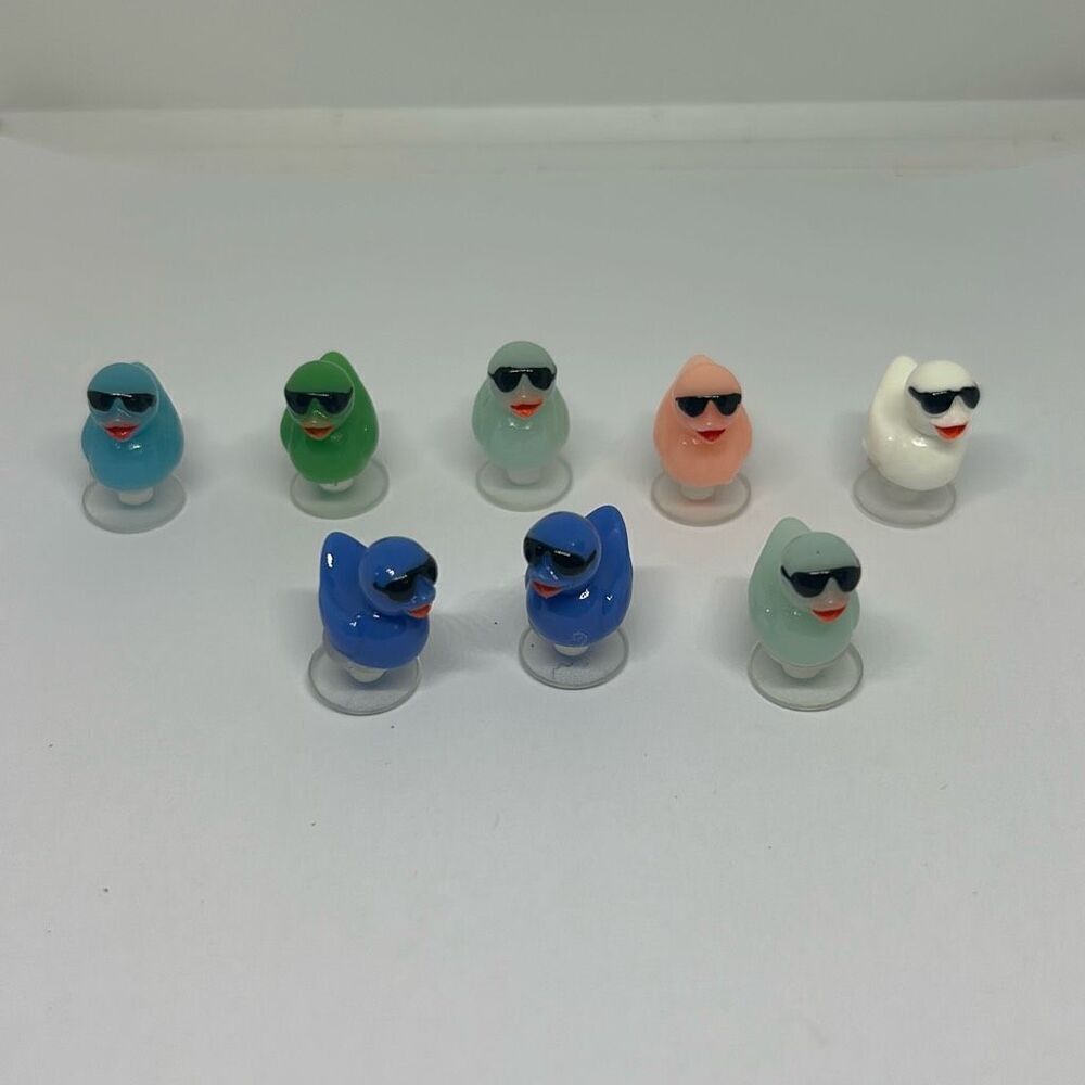 8-Piece Cool Duck Shoe Charms Set – Fun Sunglasses Ducks for Clog & Sandal Shoes